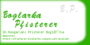 boglarka pfisterer business card